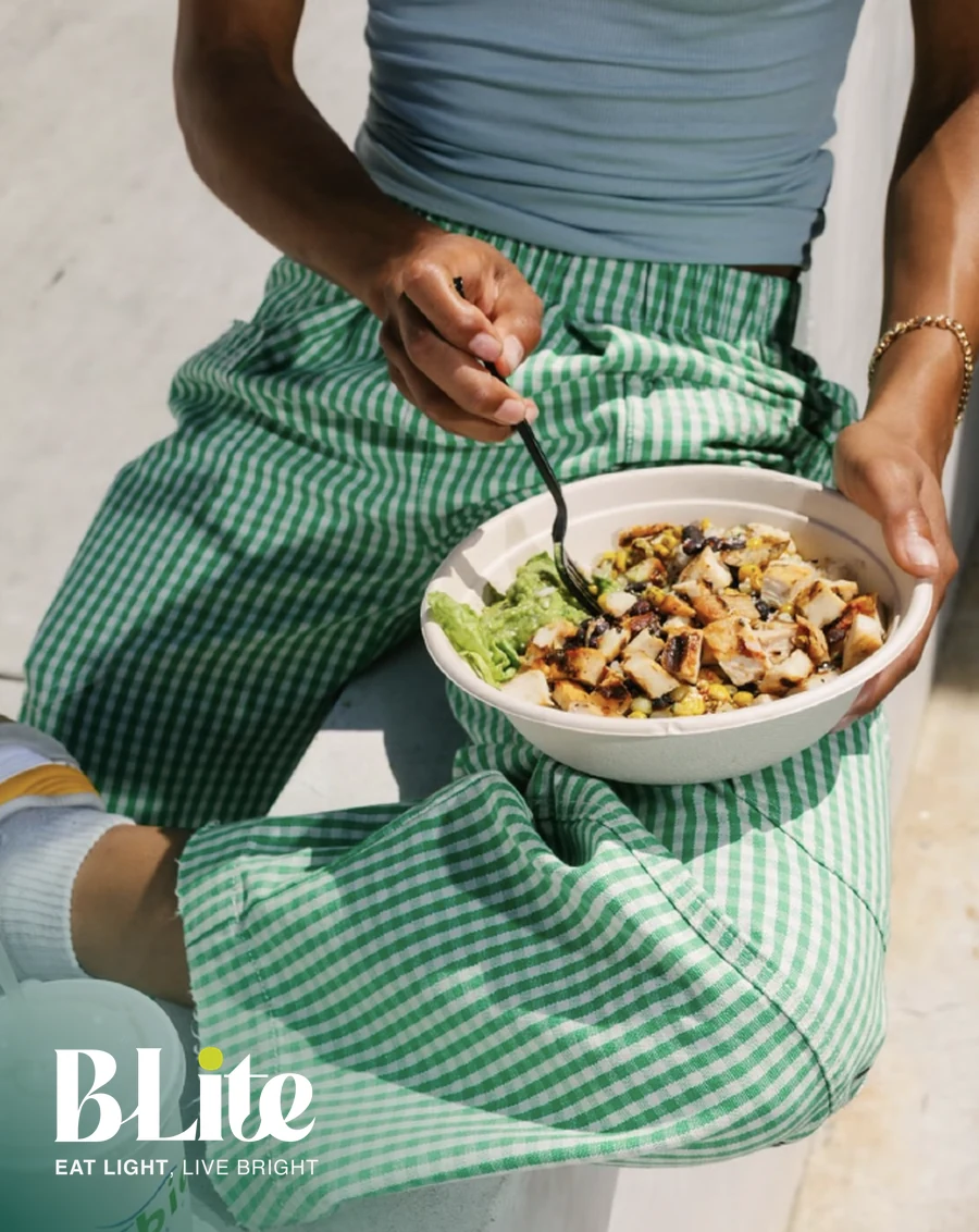 A BLite grain bowl eaten outdoors on a break
