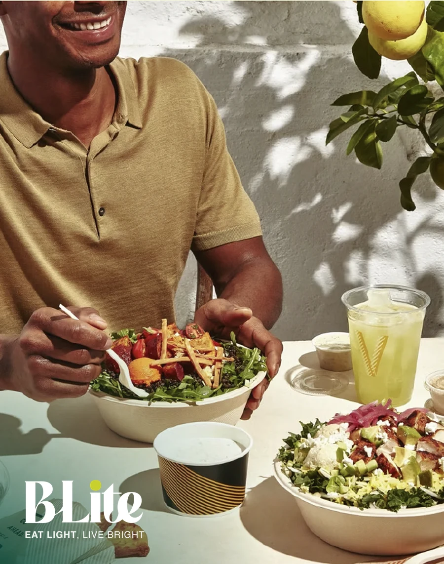 Two BLite bowls shared over lunch in the sun